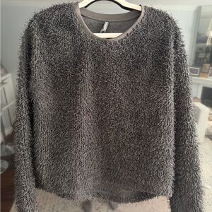 Stradivarius Charcoal Fuzzy Sweater